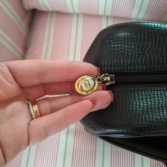 Dior vintage black leather handbag purse - Picture 8 of 10